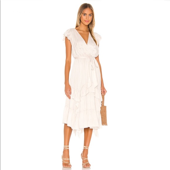 ULLA JOHNSON ABELLA DRESS IN PEARL - Picture 2 of 2